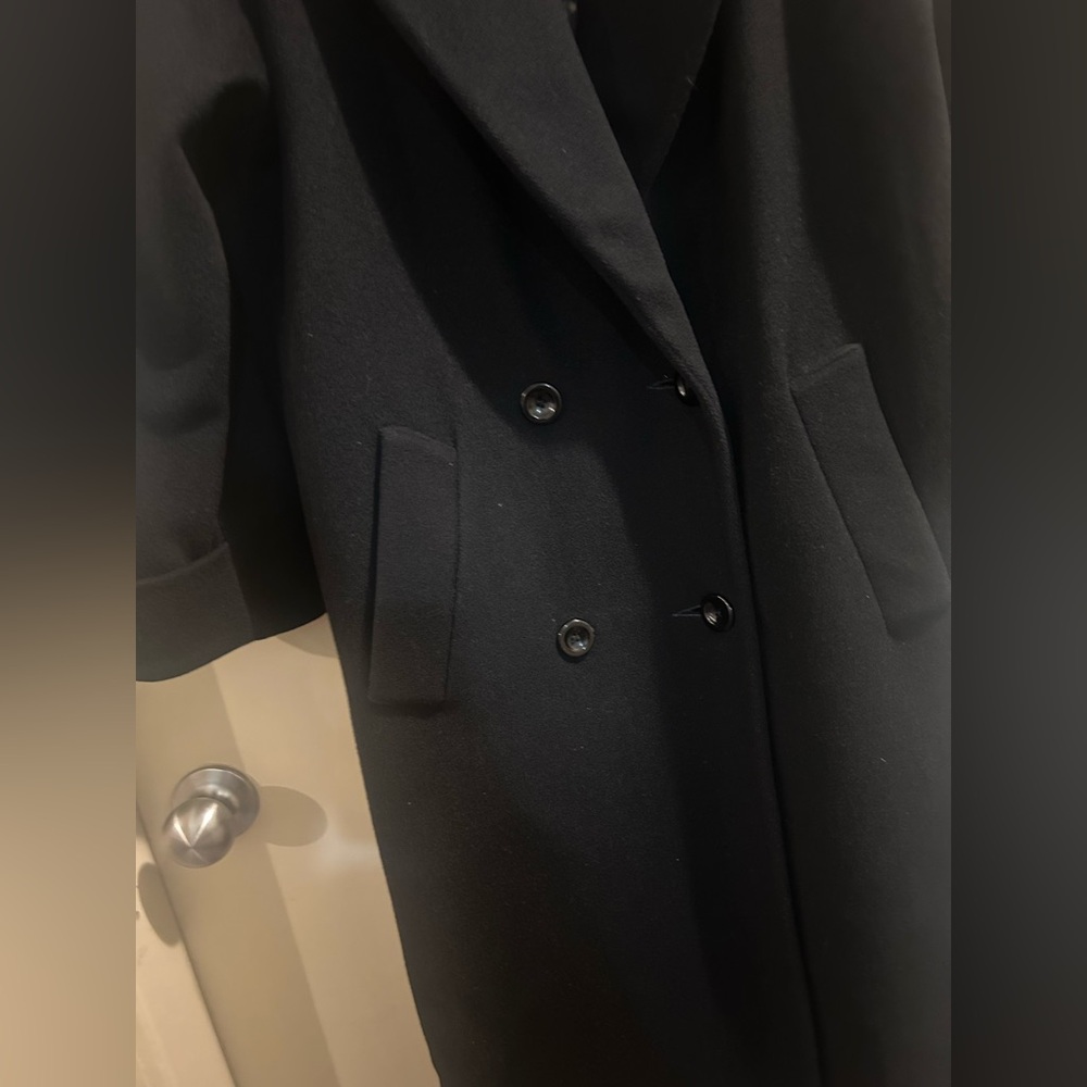 Leslie Fay Elegant Black Trench Coat